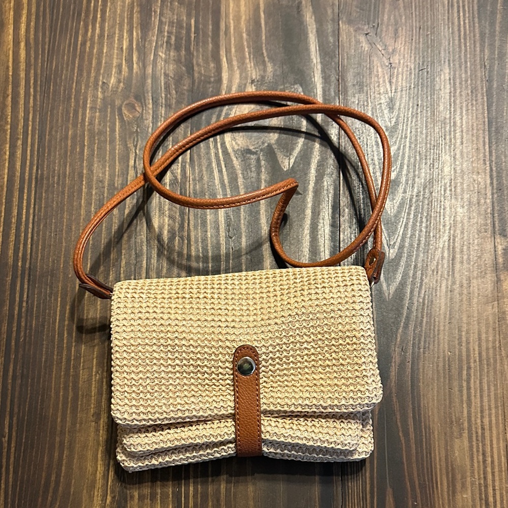 Street Level Tan and Cream Crossbody Bag
